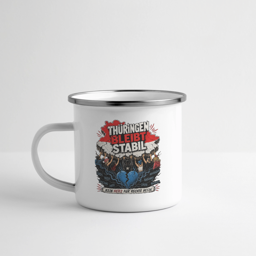 Thüringen bleibt stabil  - Emaille-Tasse - Weiß