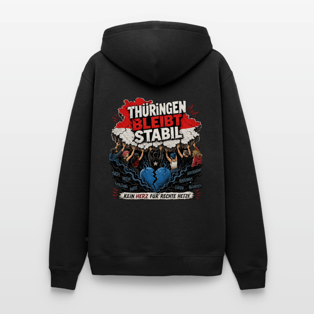 Thüringen bleibt stabil - Schwarzer Männer Premium Hoodie - Schwarz