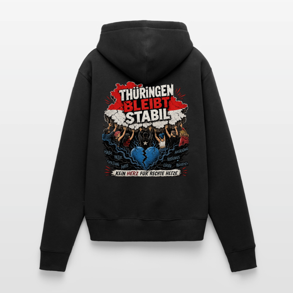 Thüringen bleibt stabil - schwarzer Frauen Premium Hoodie - Schwarz