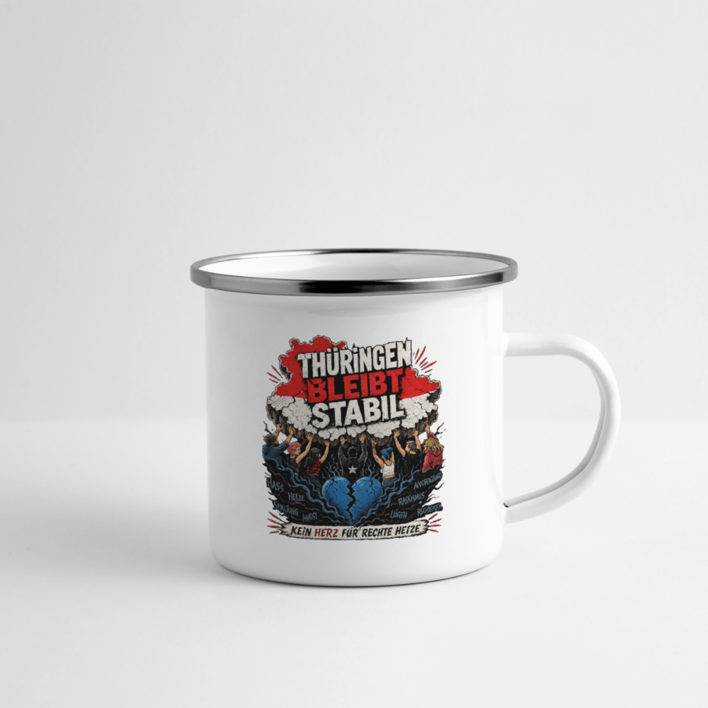 Thüringen bleibt stabil  - Emaille-Tasse - Weiß