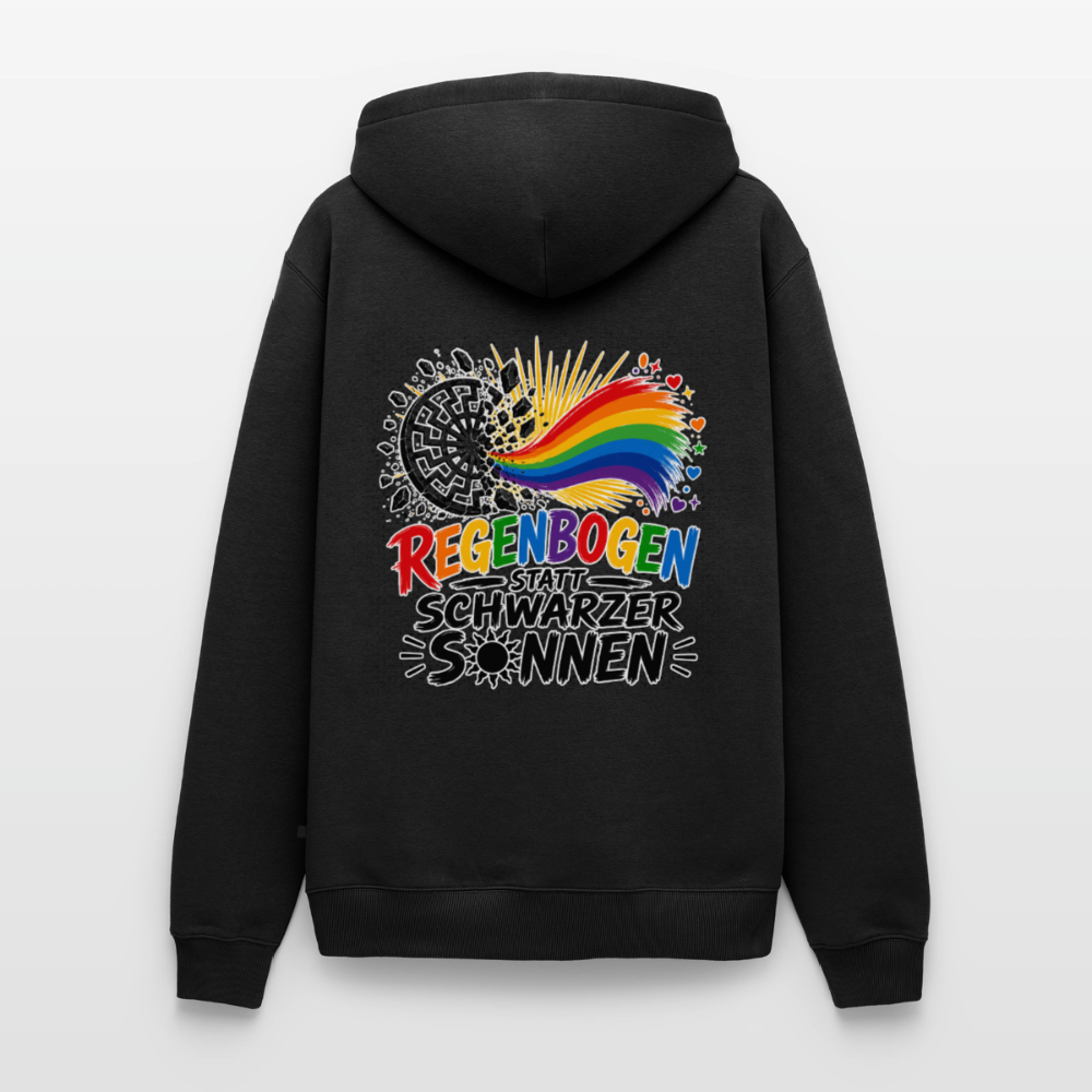 Männer Premium Hoodie - Regenbogen statt schwarzer Sonnen - Schwarz