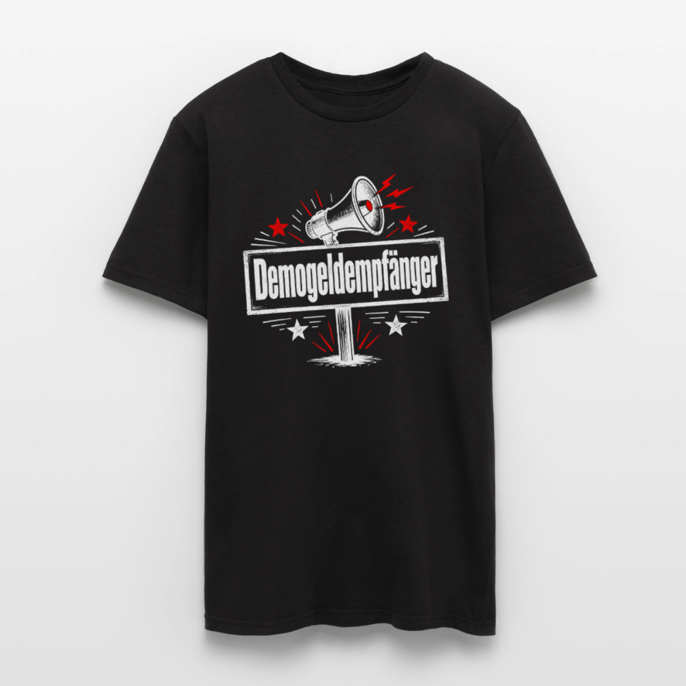 Herren Demogeldempfänger T-Shirt - Satirisches Demo Shirt, politisches Statement Shirt, Protest Shirt schwarz - Schwarz
