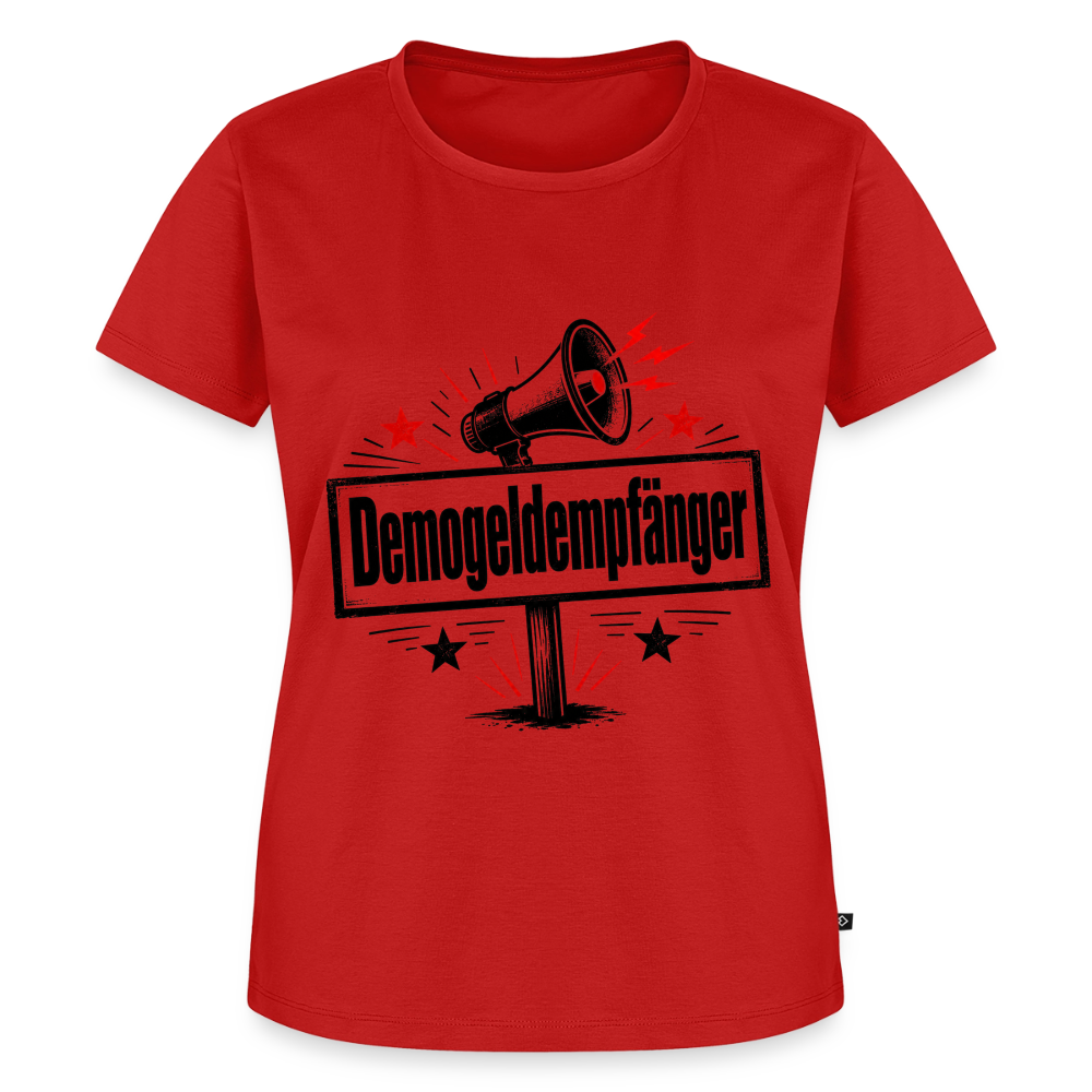 Frauen Demogeldempfänger T-Shirt - Satirisches Demo Shirt, politisches Statement Shirt, Protest Shirt  Premium T-Shirt - Rot