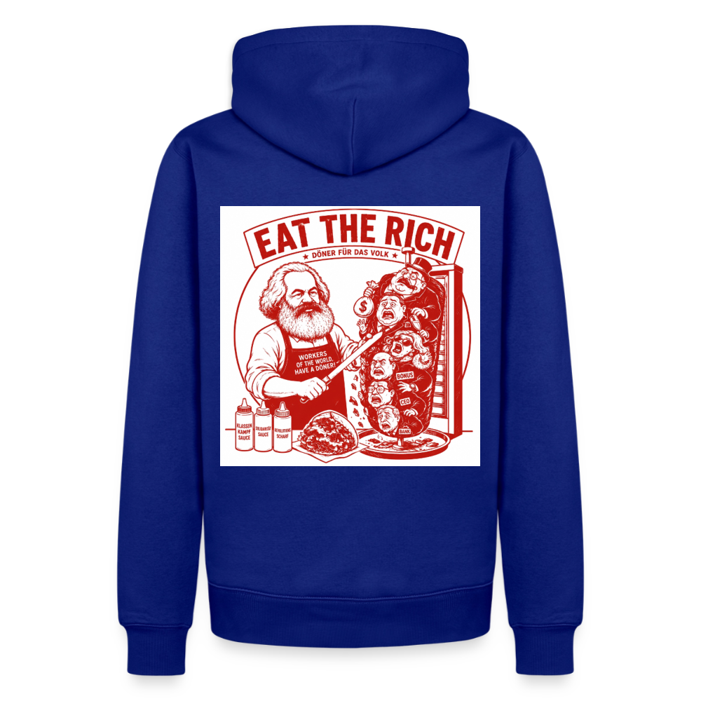 Männer Premium Hoodie Eat The Rich Hoodie - Karl Marx Döner Satire im roten Retro-Look - Royalblau