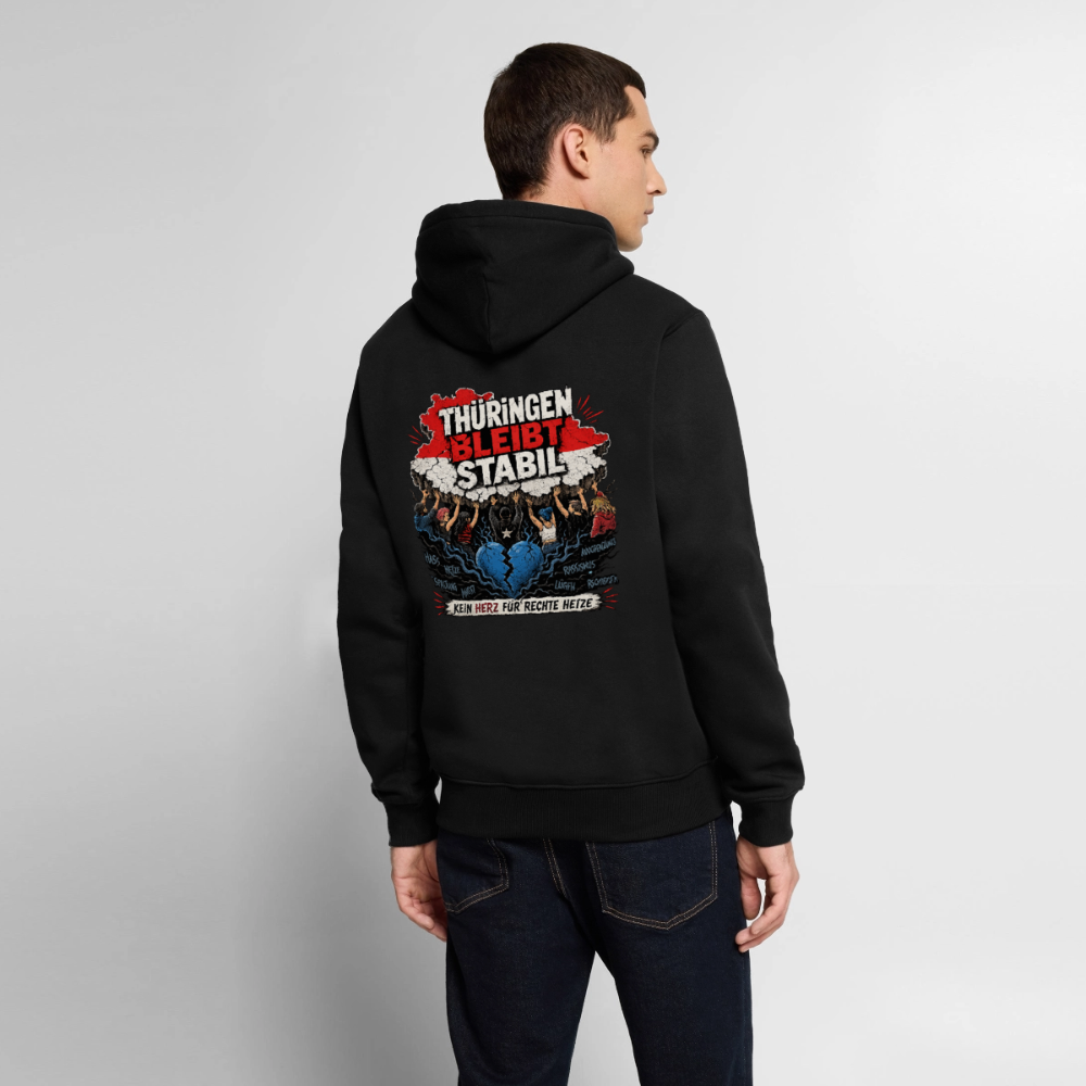 Thüringen bleibt stabil - Schwarzer Männer Premium Hoodie - Schwarz