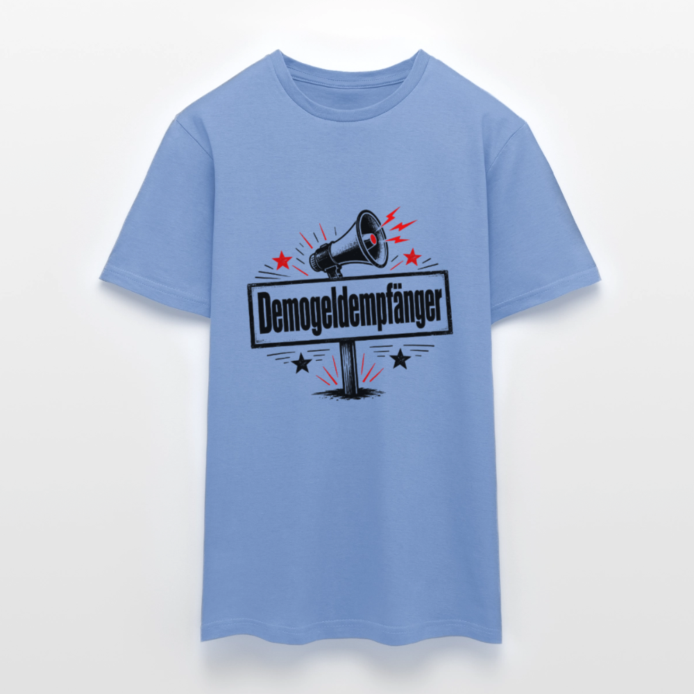 Herren Demogeldempfänger T-Shirt - Satirisches Demo Shirt, politisches Statement Shirt, Protest Shirt - Carolina Blue