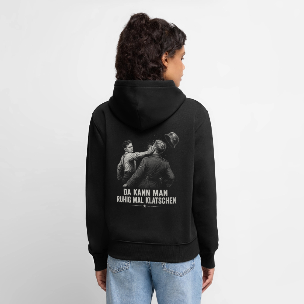 Da kann man ruhig mal klatschen- schwarzer Frauen Premium Hoodie - Schwarz