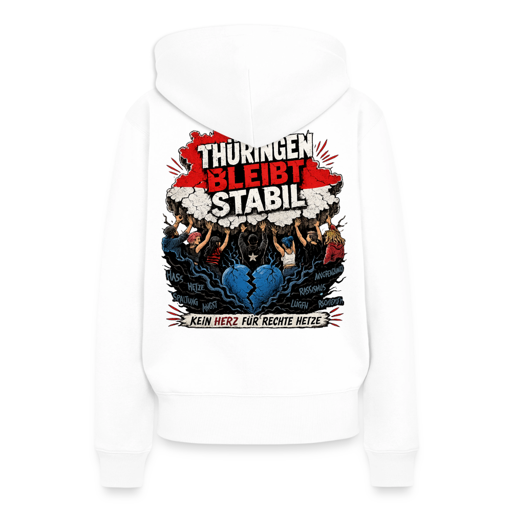 Thüringen bleibt stabil - Frauen Premium Hoodie - Weiß
