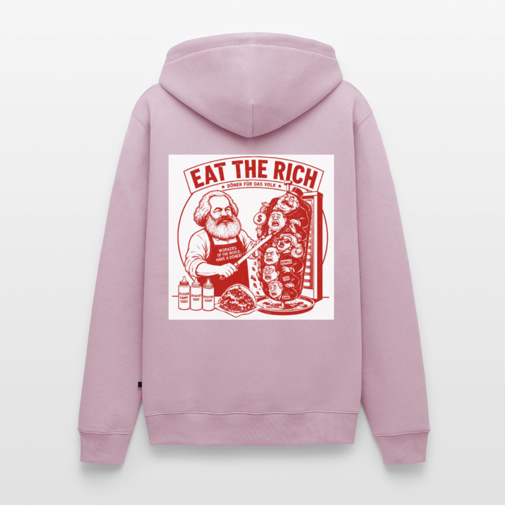 Männer Premium Hoodie Eat The Rich Hoodie - Karl Marx Döner Satire im roten Retro-Look - Altrosa