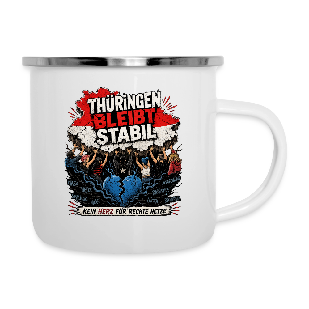Thüringen bleibt stabil  - Emaille-Tasse - Weiß