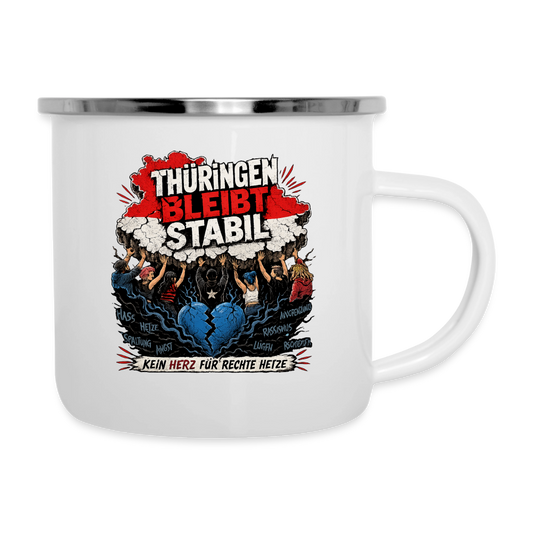 Thüringen bleibt stabil  - Emaille-Tasse - Weiß
