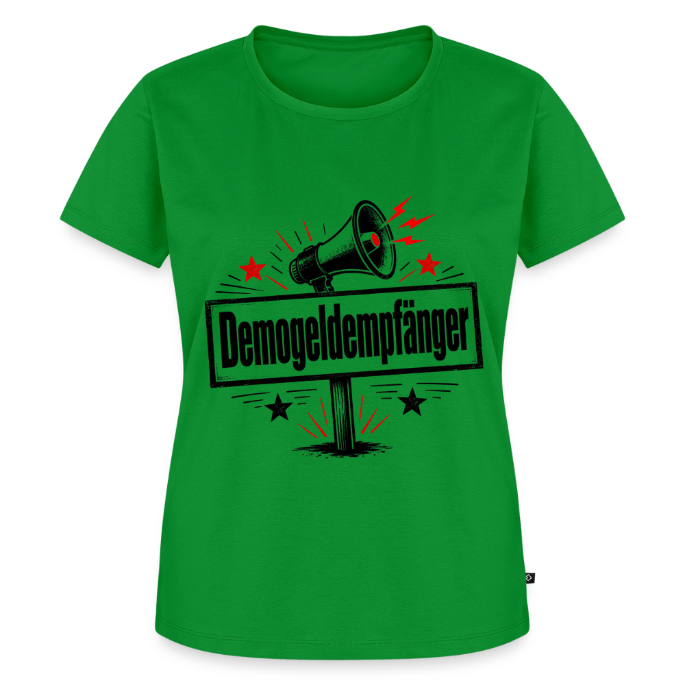Frauen Demogeldempfänger T-Shirt - Satirisches Demo Shirt, politisches Statement Shirt, Protest Shirt  Premium T-Shirt - Grün