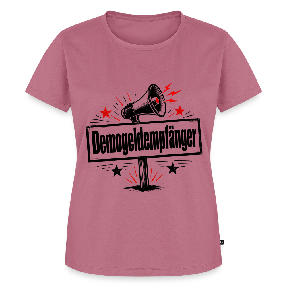 Frauen Demogeldempfänger T-Shirt - Satirisches Demo Shirt, politisches Statement Shirt, Protest Shirt  Premium T-Shirt - Mauve