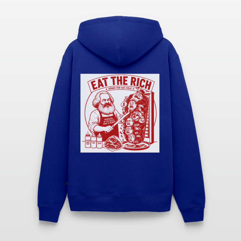 Männer Premium Hoodie Eat The Rich Hoodie - Karl Marx Döner Satire im roten Retro-Look - Royalblau