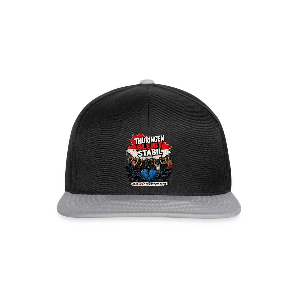 Thüringen bleibt stabil - Snapback Cap - Schwarz/Grau