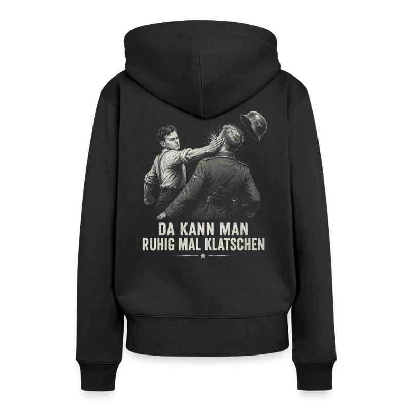 Da kann man ruhig mal klatschen- schwarzer Frauen Premium Hoodie - Schwarz