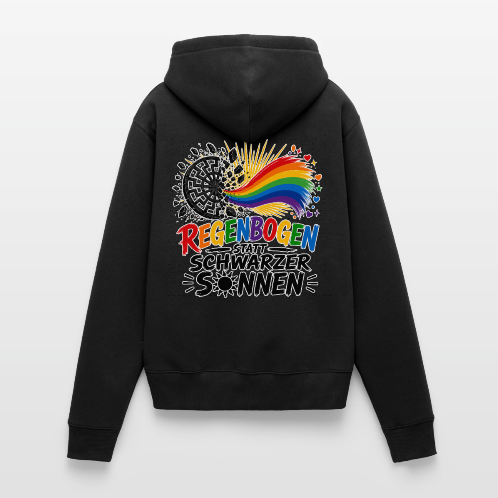 Frauen Premium Hoodie - Regenbogen statt schwarzer Sonnen - Schwarz