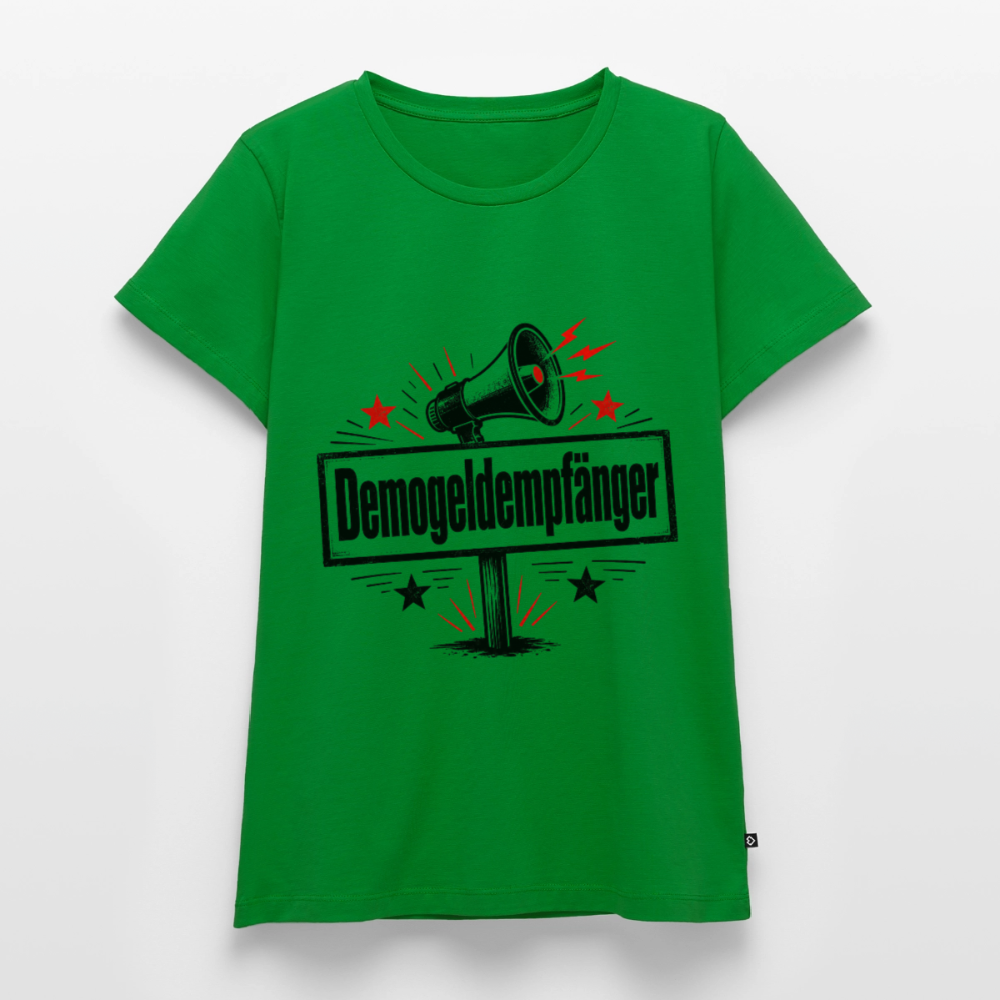 Frauen Demogeldempfänger T-Shirt - Satirisches Demo Shirt, politisches Statement Shirt, Protest Shirt  Premium T-Shirt - Grün