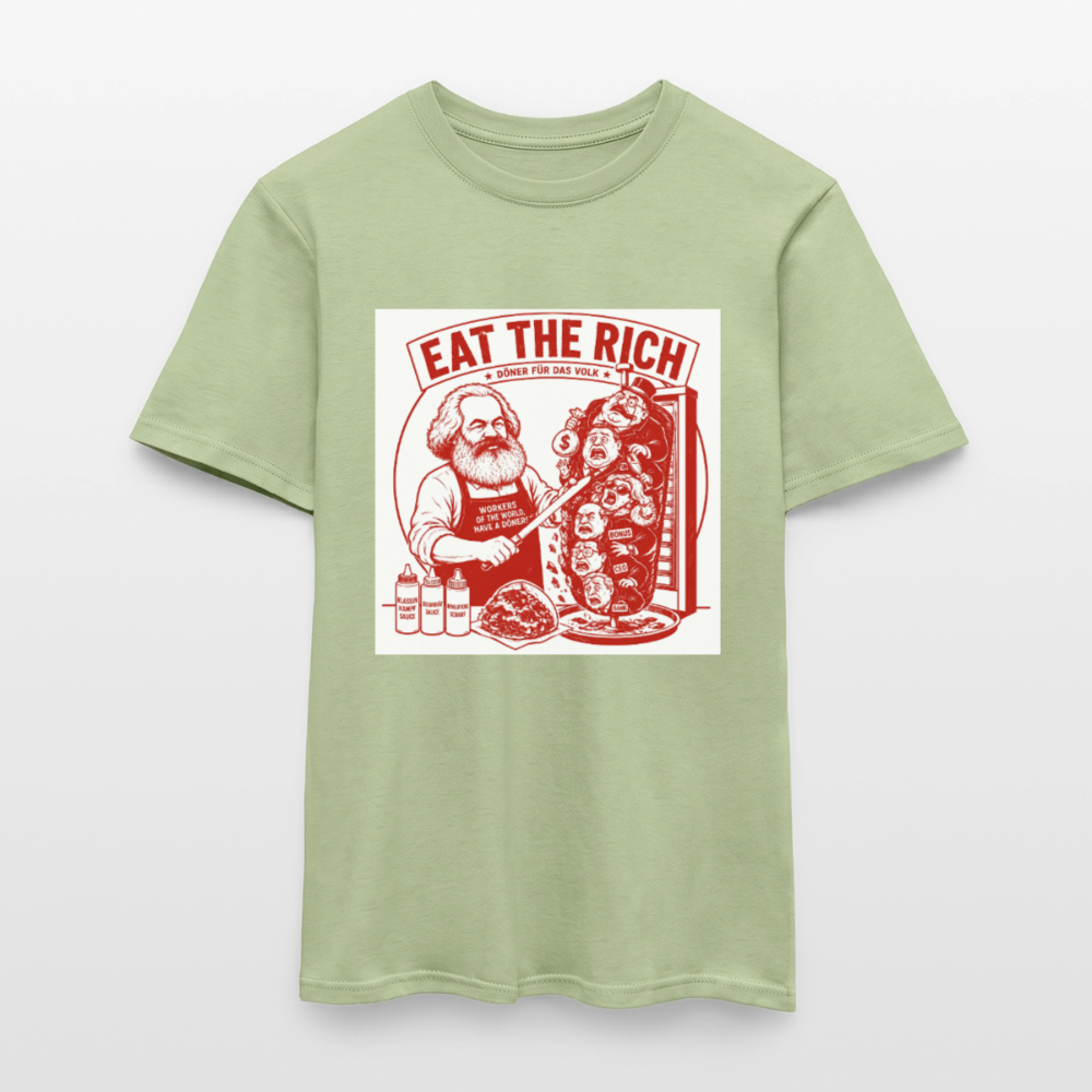 Männer T-Shirt Eat The Rich Döner T-Shirt - Karl Marx Satire - Sage